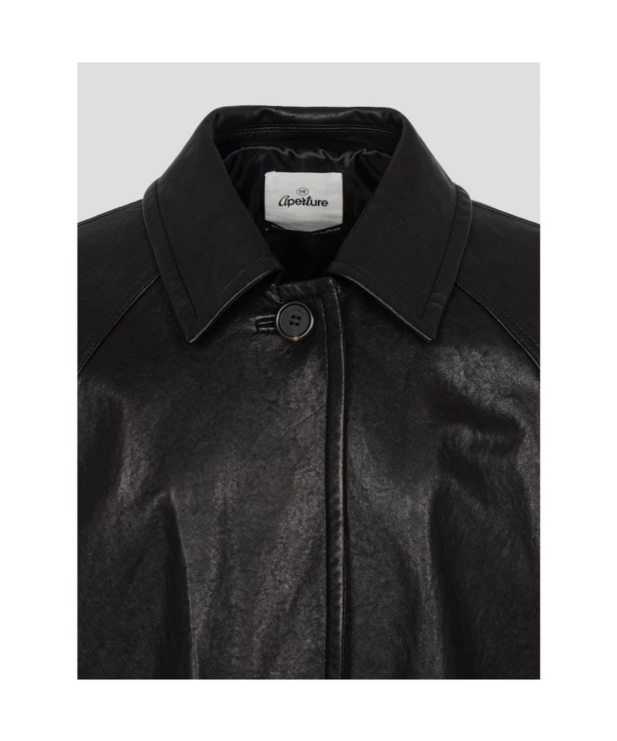 디애퍼처(THE APERTURE) Leather Barbour Jacket  Black (TA5711A105)