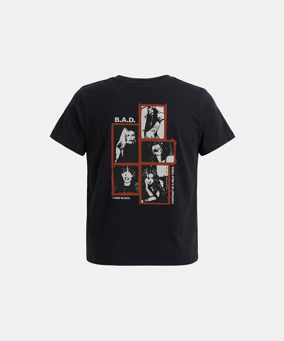 배드블러드(BADBLOOD) B.A.D. Frame Gals Short Sleeve T-Shirt - Black