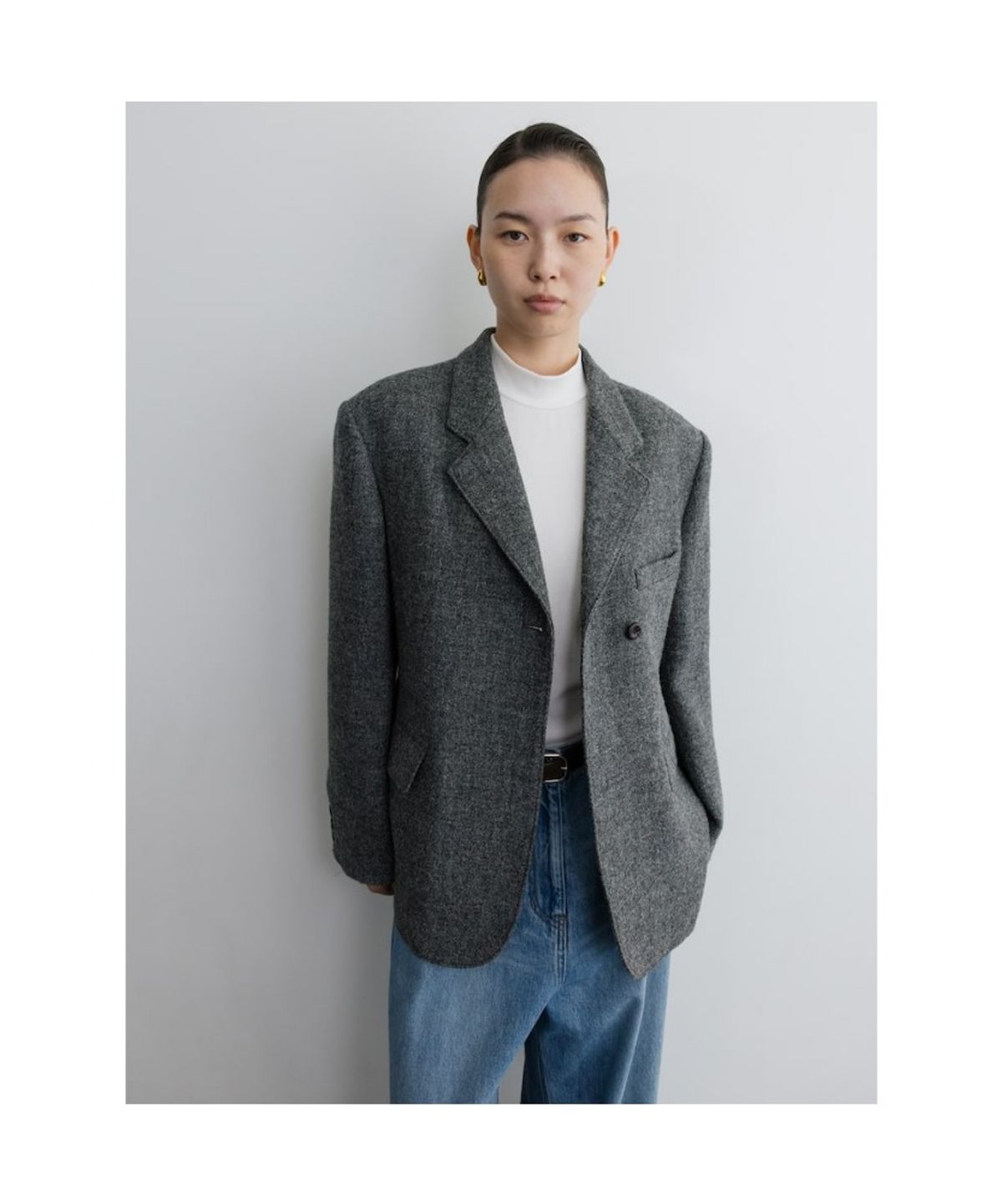디애퍼처(THE APERTURE) Harris Grandfather Jacket  Grey (TA5X11A023)