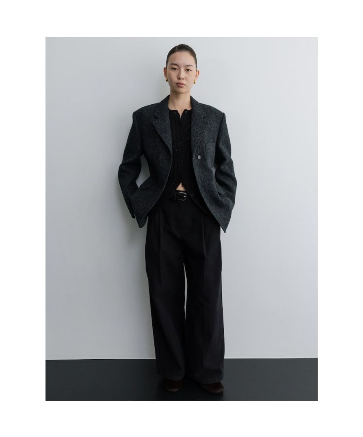 디애퍼처(THE APERTURE) Harris Grandfather Jacket  Ash (TA5X11A024)