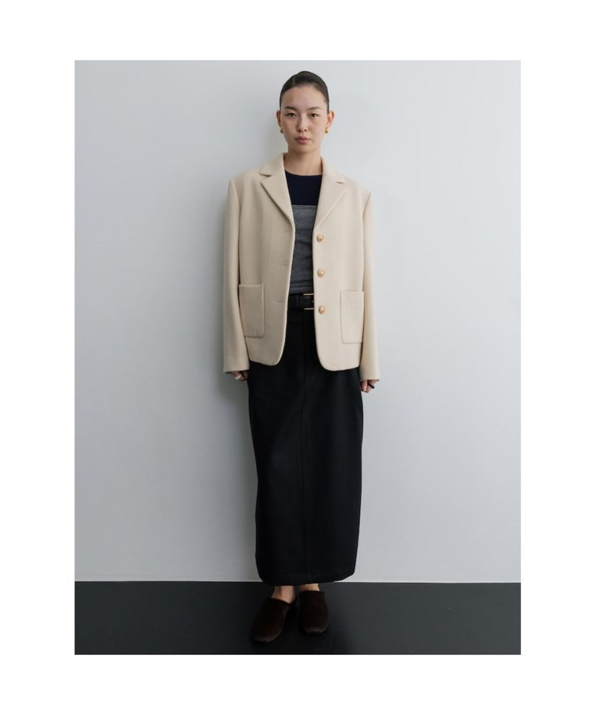 디애퍼처(THE APERTURE) Lovat Tweed Jacket  Ivory (TA5X11A030)