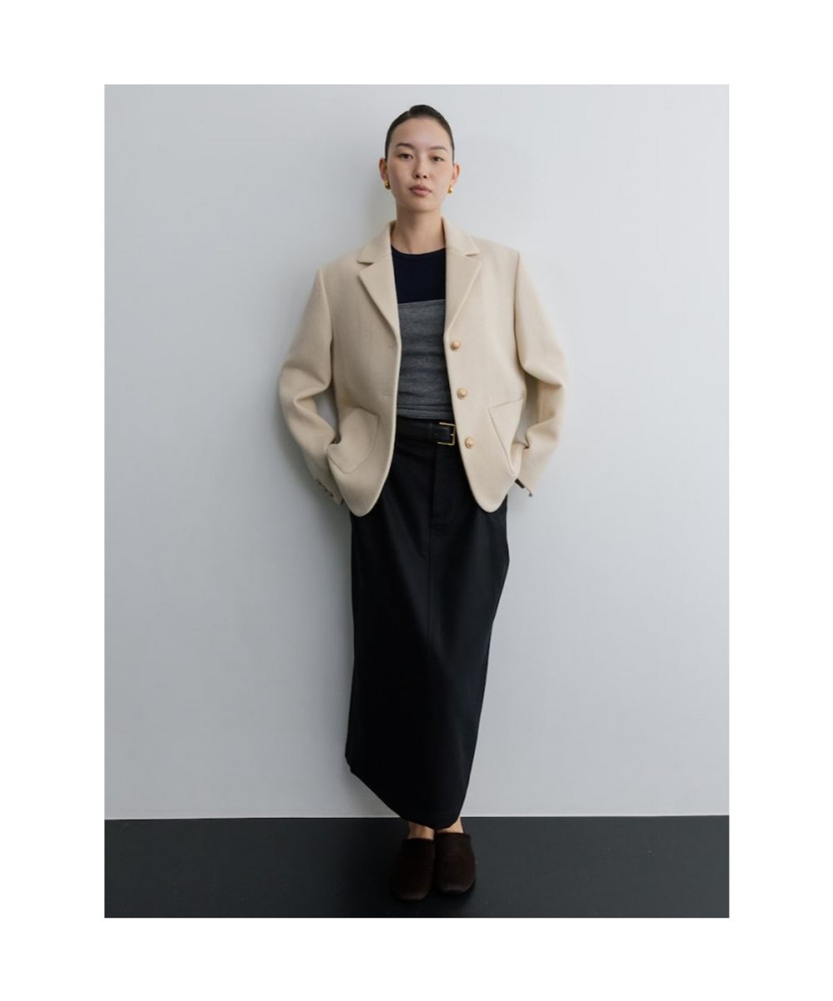 디애퍼처(THE APERTURE) Lovat Tweed Jacket  Ivory (TA5X11A030)