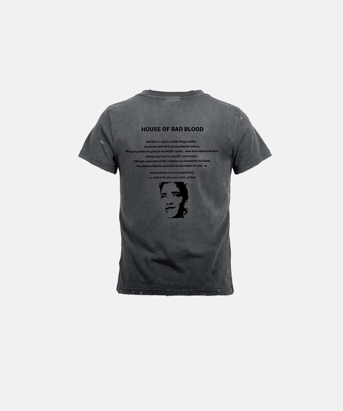 배드블러드(BADBLOOD) H.B.B. Short Sleeve T-Shirt – Charcoal