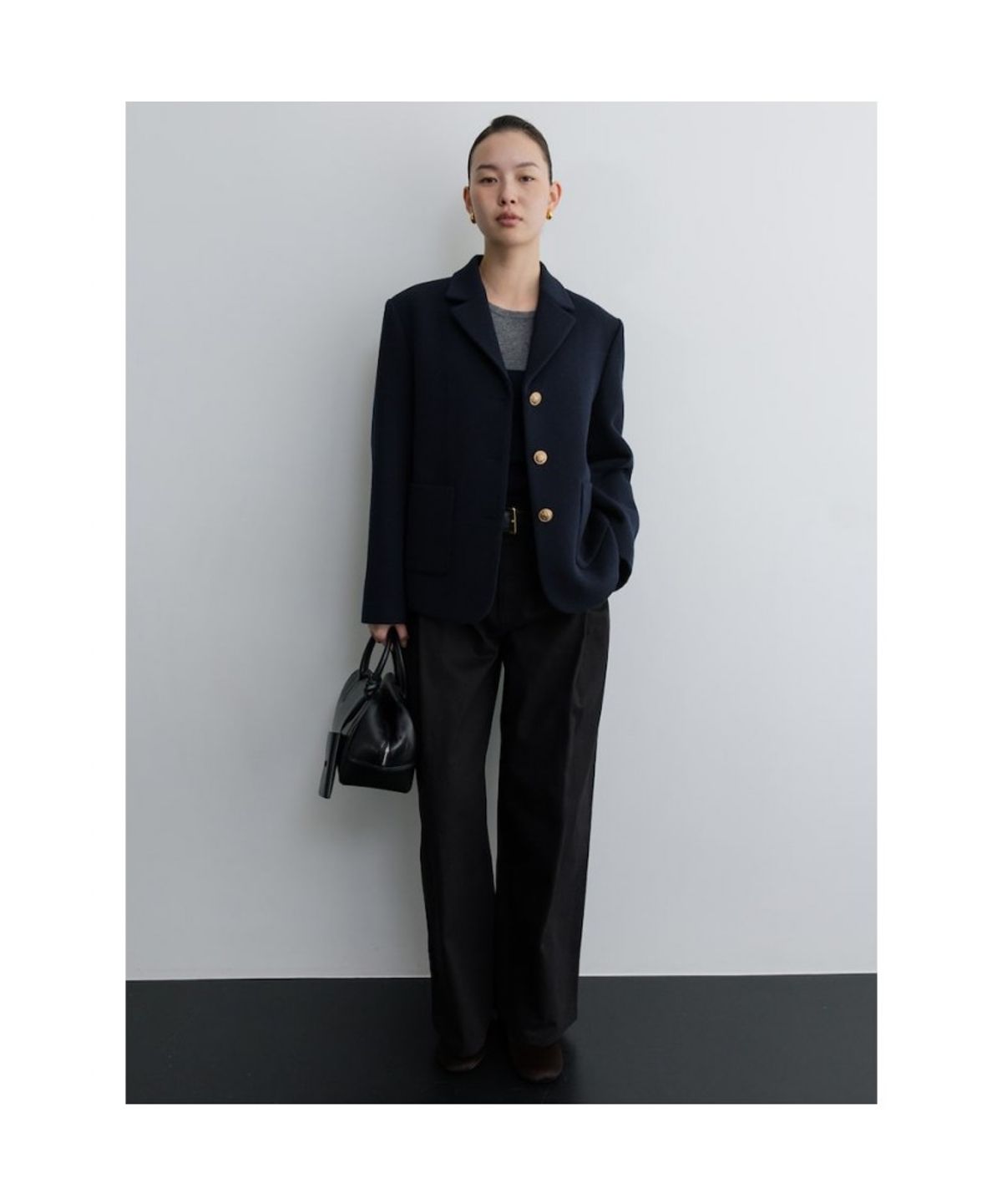 디애퍼처(THE APERTURE) Lovat Tweed Jacket  Navy (TA5X11A03R)