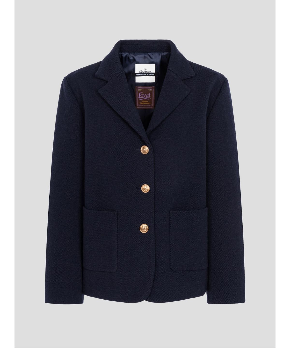 디애퍼처(THE APERTURE) Lovat Tweed Jacket  Navy (TA5X11A03R)