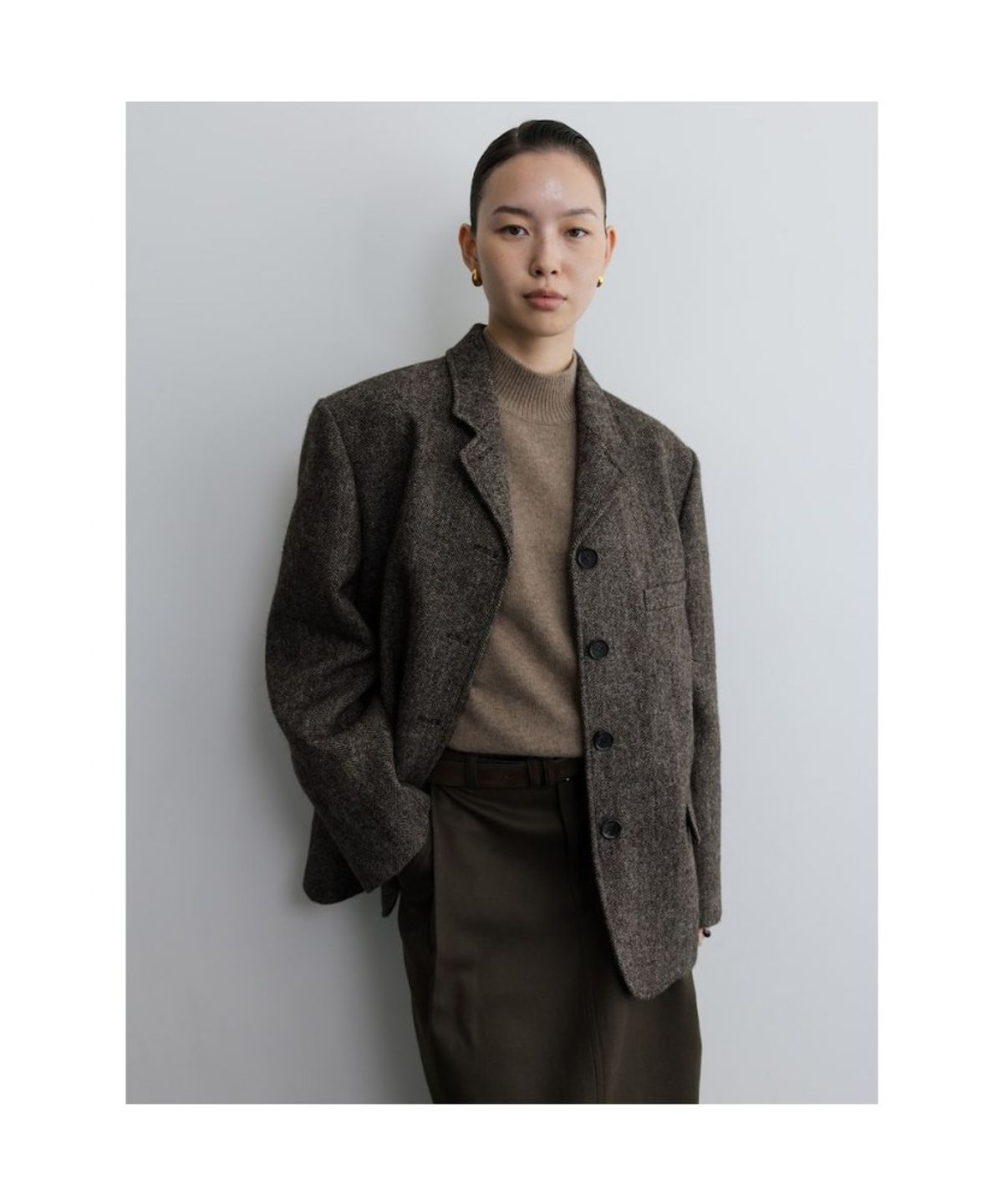 디애퍼처(THE APERTURE) Lovat Single Jacket  Brown (TA5X11A07D)