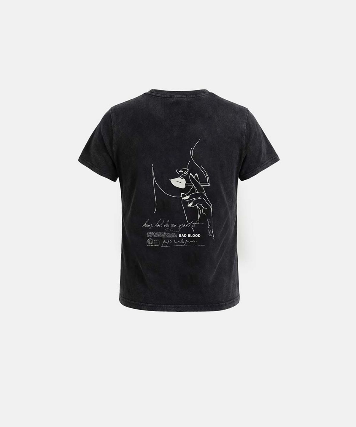 배드블러드(BADBLOOD) Lonely Girl Short Sleeve T-Shirt - Black