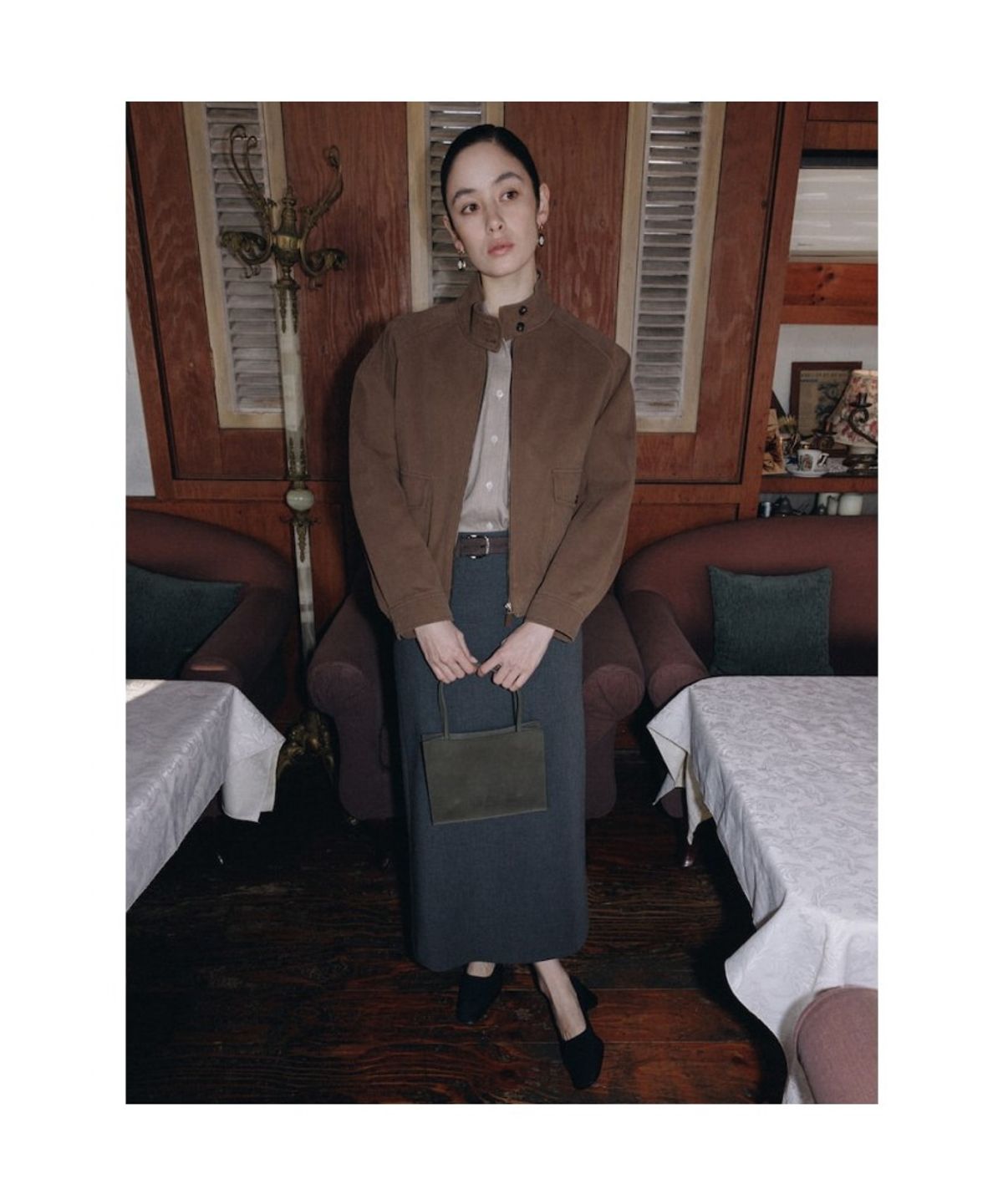 디애퍼처(THE APERTURE) Bessette Vintage Jacket  Brown (TA6211A04D)