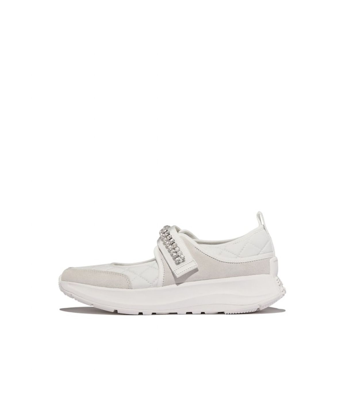 핏플랍(FITFLOP) [F모드] 여성 크리스탈 스트랩 퀼티드 메리제인  어반 화이트