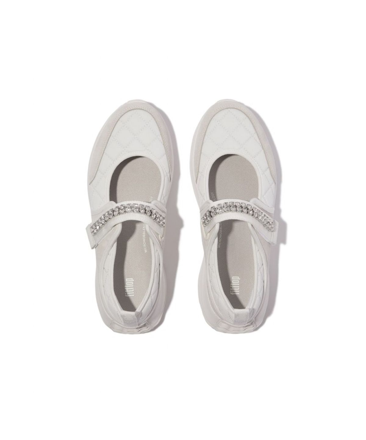 핏플랍(FITFLOP) [F모드] 여성 크리스탈 스트랩 퀼티드 메리제인  어반 화이트