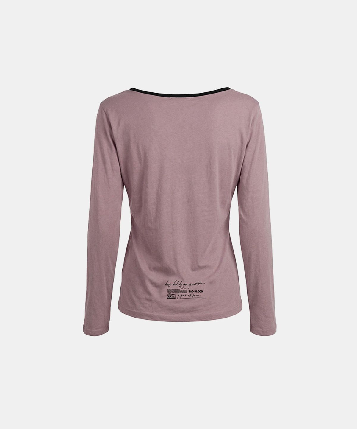 배드블러드(BADBLOOD) B.A.D. Ladyland Ringer Loose-Fit T-Shirt - Pink
