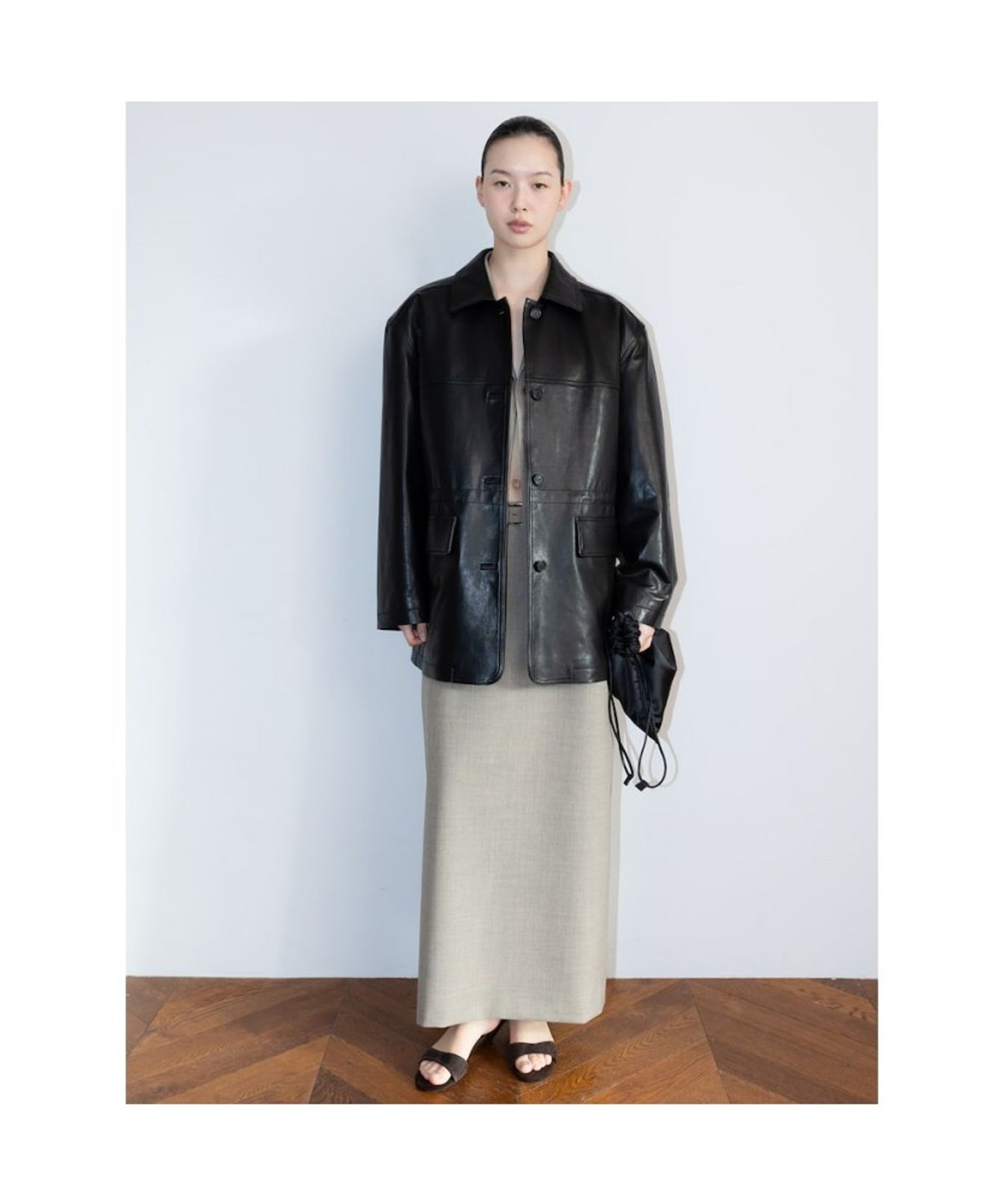 디애퍼처(THE APERTURE) 90S Leather Jacket  Black (TA6211A085)