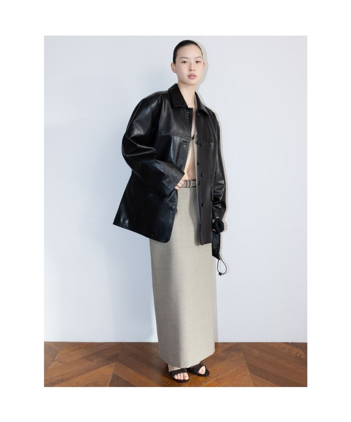 디애퍼처(THE APERTURE) 90S Leather Jacket  Black (TA6211A085)