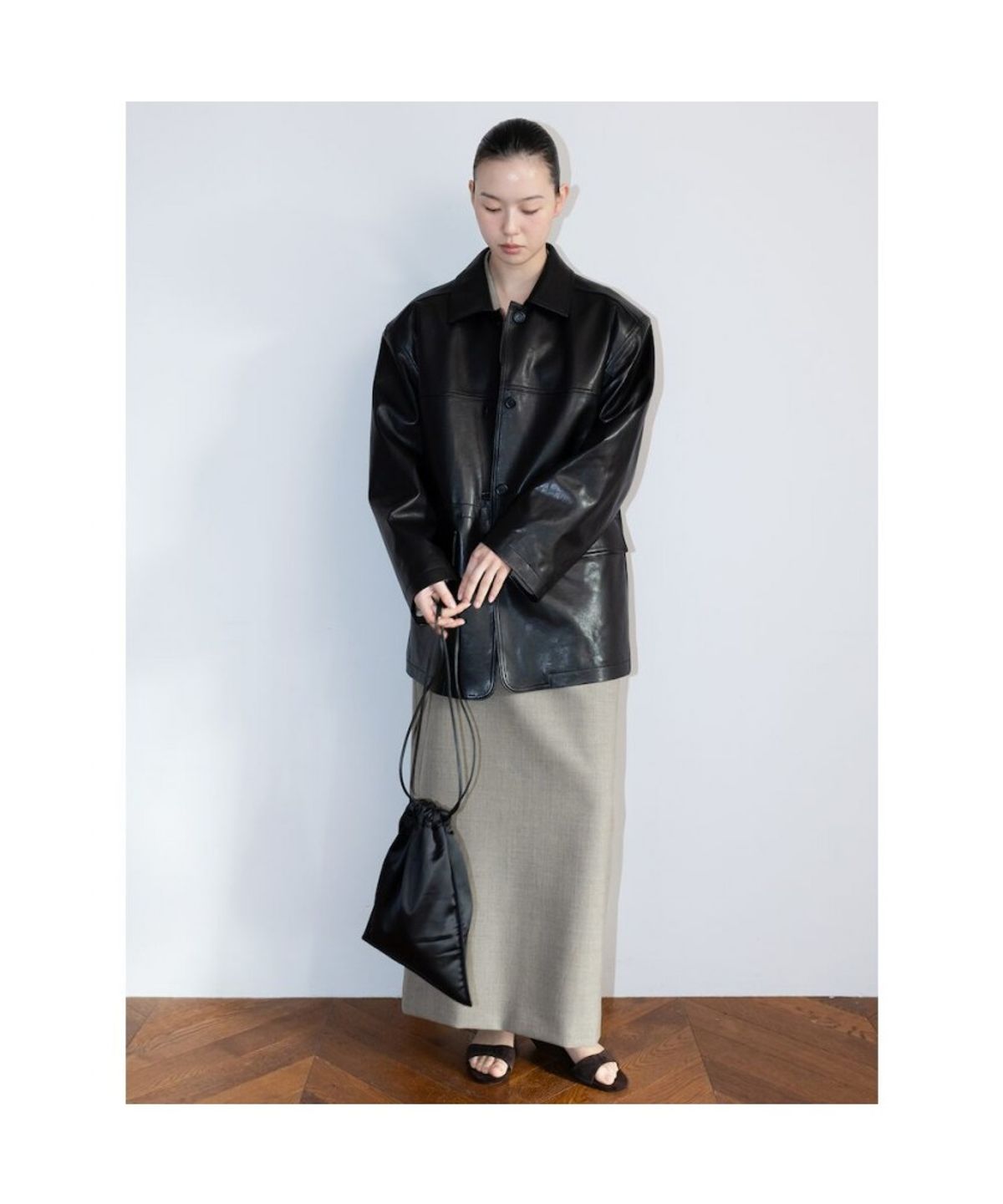 디애퍼처(THE APERTURE) 90S Leather Jacket  Black (TA6211A085)