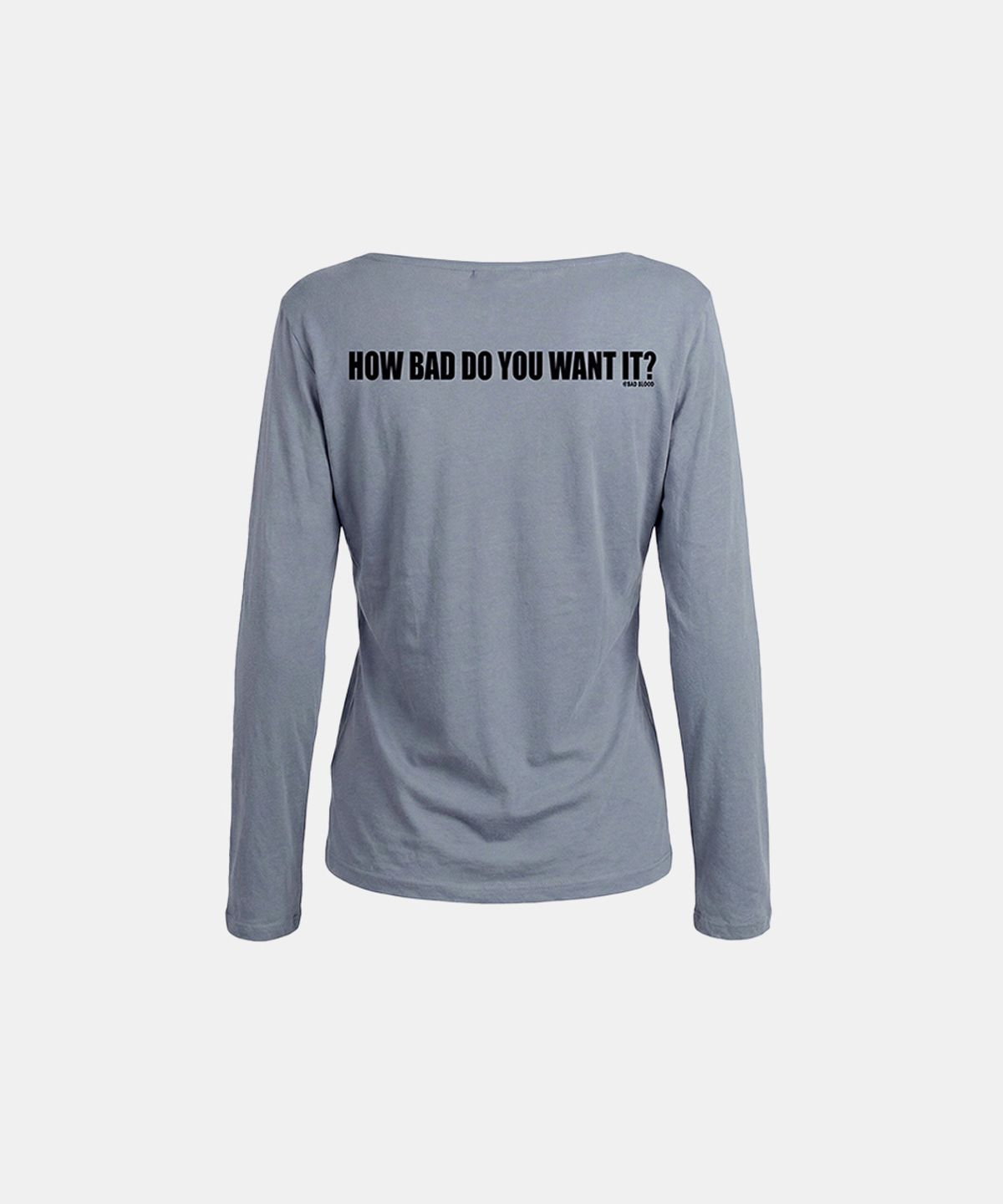 배드블러드(BADBLOOD) DO YOU WANT IT Boat Neck T-Shirt - Sky Blue