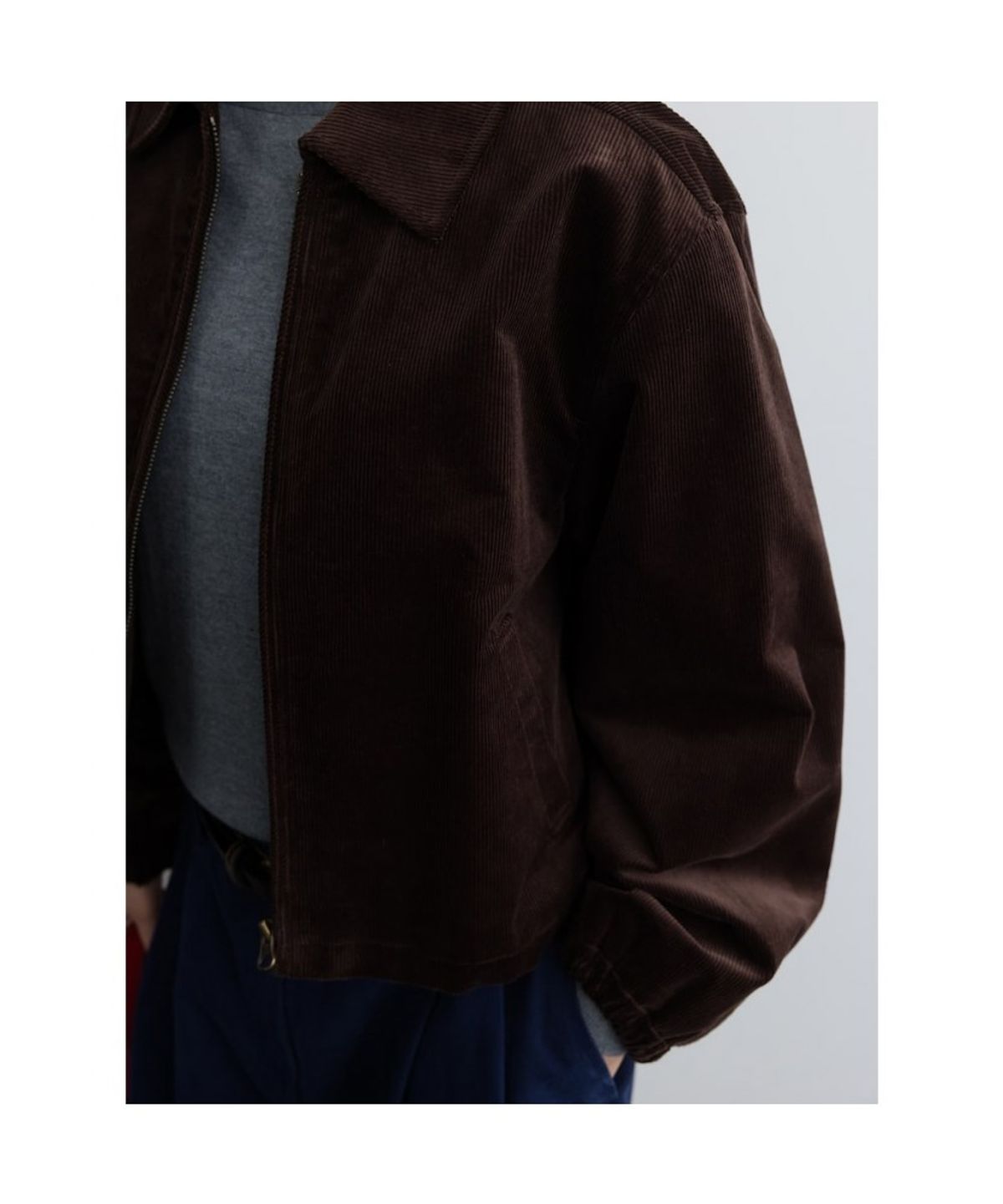 디애퍼처(THE APERTURE) Corduroy Crop Blouson  Brown (TA5739A04D)