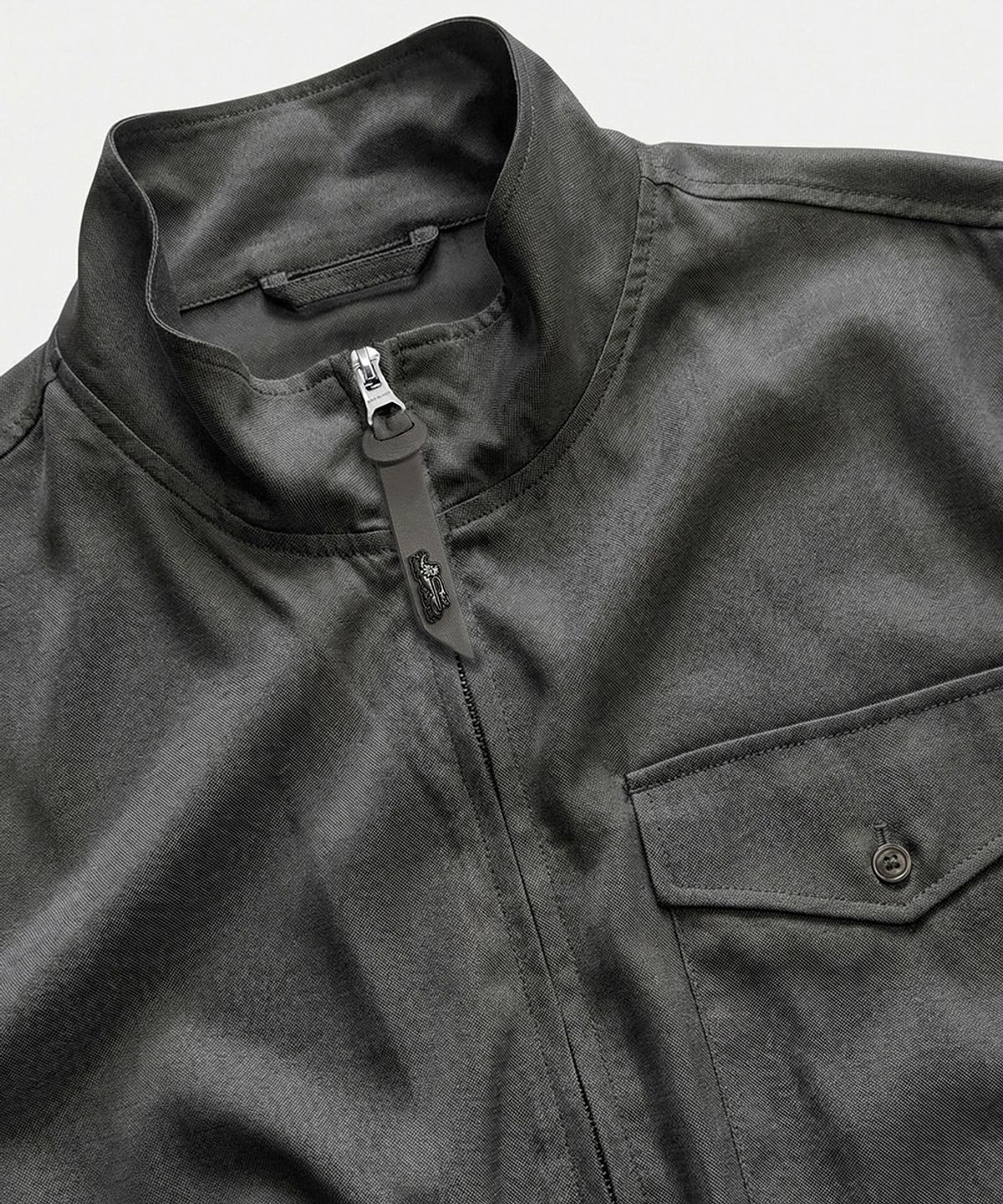 배드블러드(BADBLOOD) Contour High-Neck Lightweight Bomber Shacket- Gray