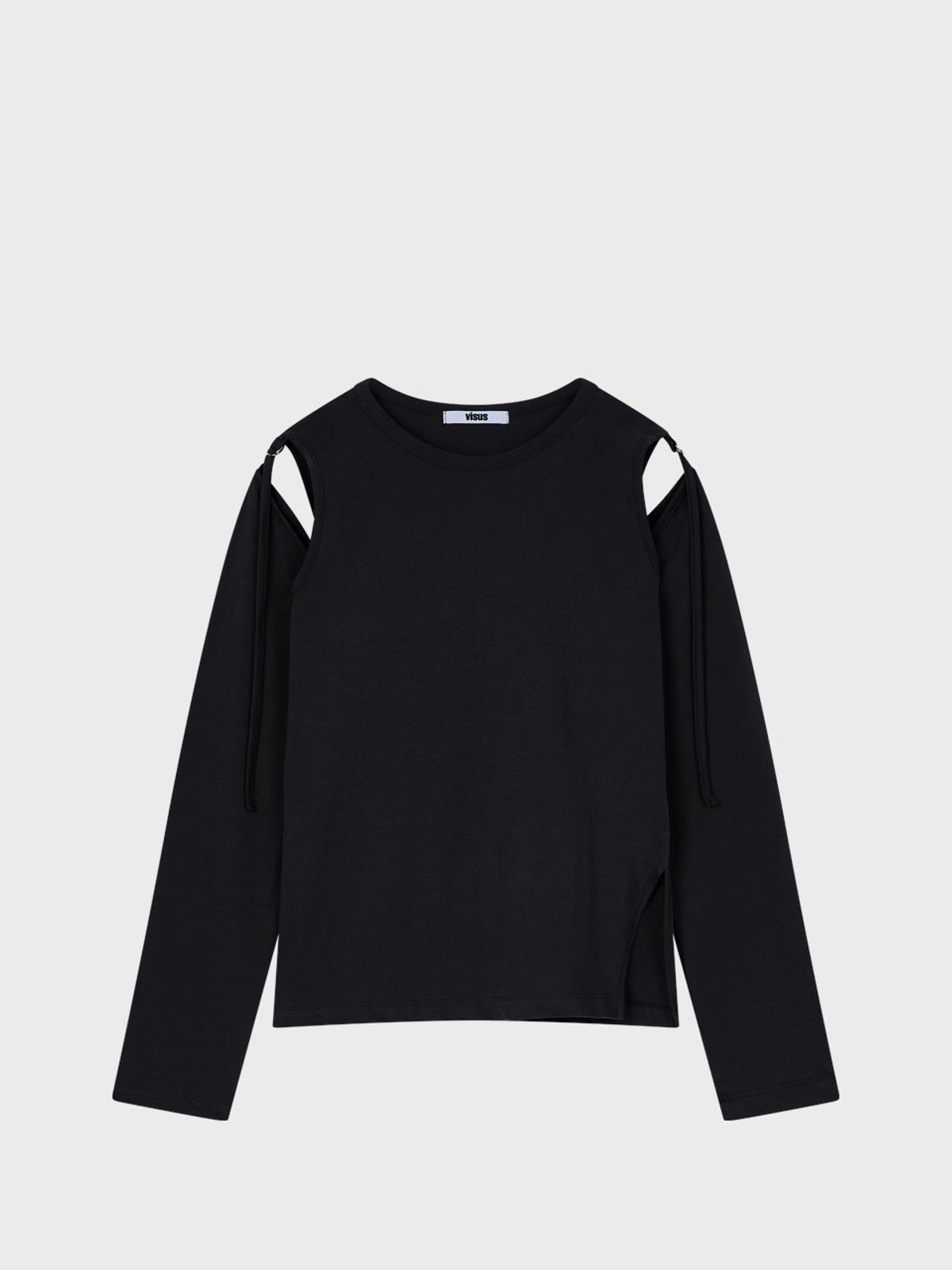 비수스(VISUS) Hole Sleeve Top_Black
