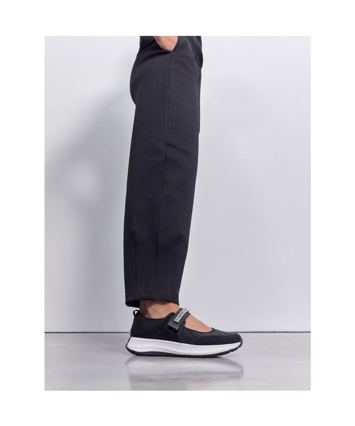 핏플랍(FITFLOP) [F모드] 여성 크리스탈 스트랩 퀼티드 메리제인  블랙