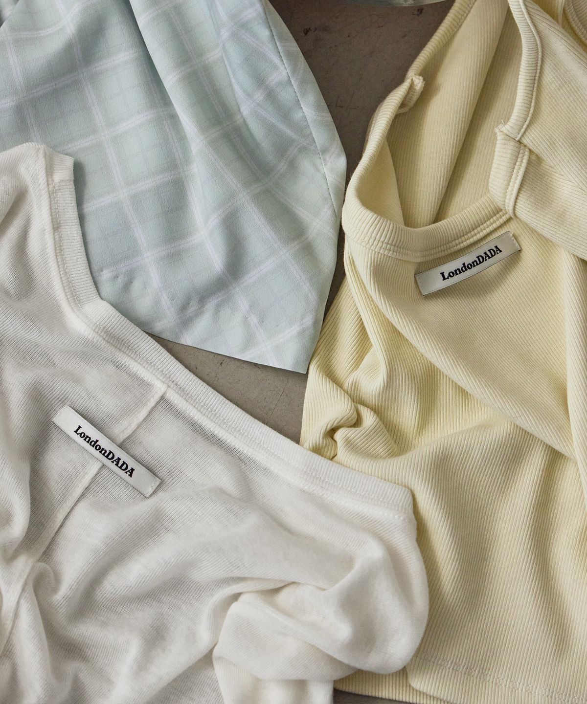 런던다다(LONDONDADA) Layered Sheer Tencel T-shirt, IVORY