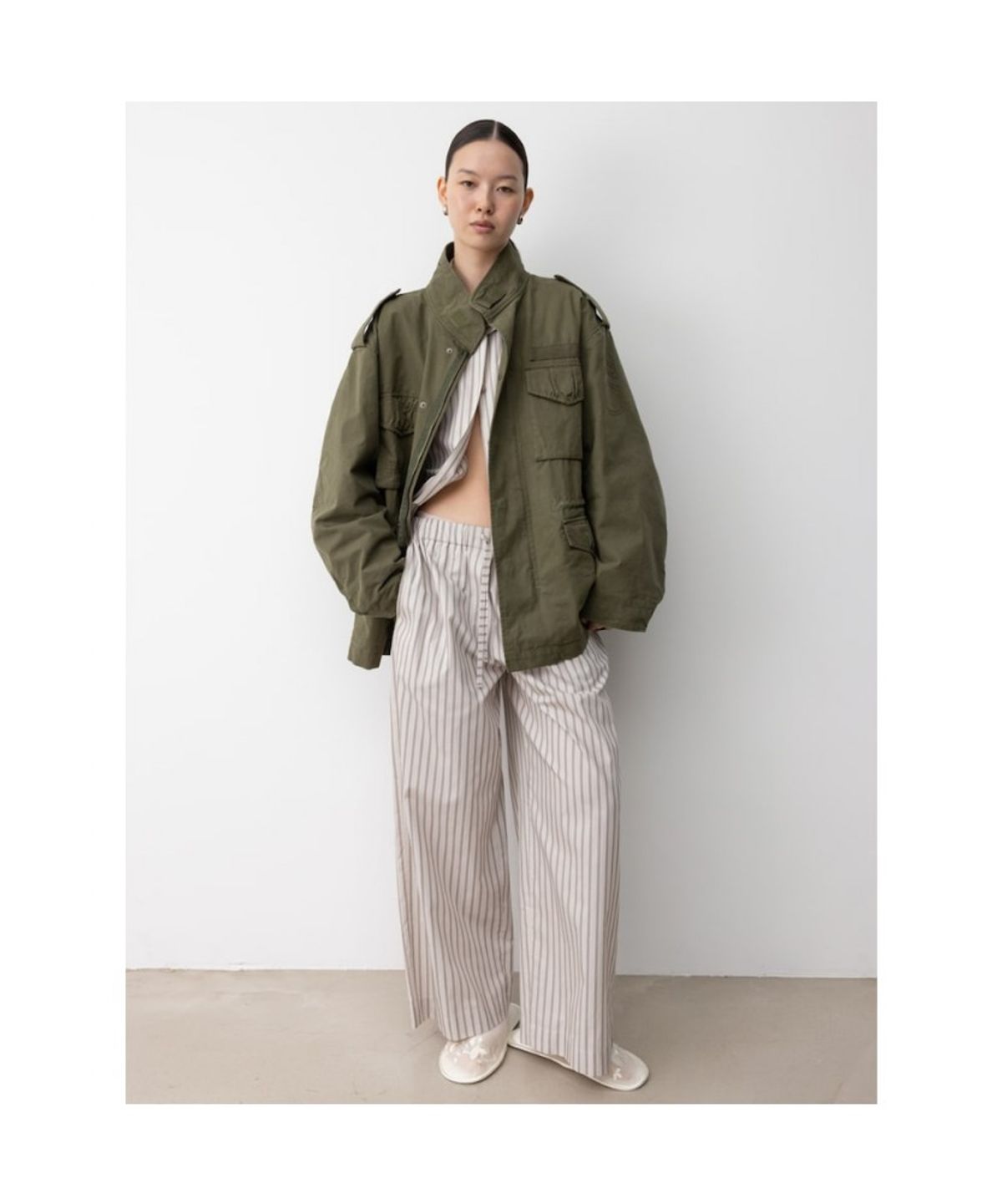 디애퍼처(THE APERTURE) Sidogras Pajamas Pants  Beige (TA5721A14A)