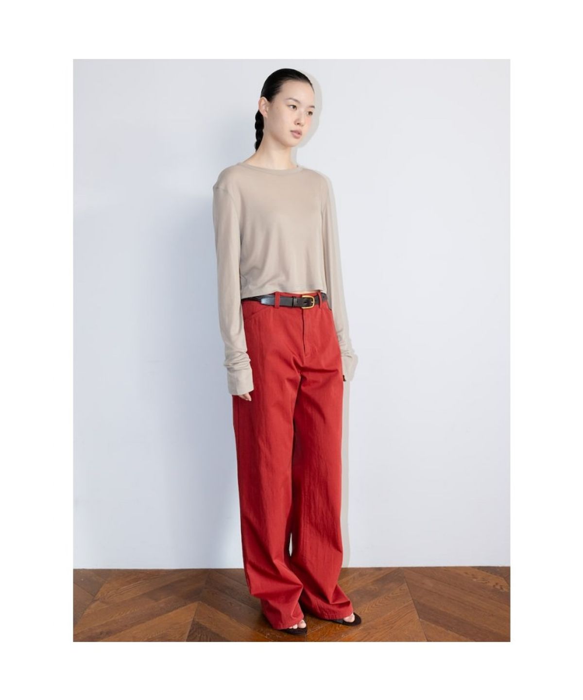 디애퍼처(THE APERTURE) 90s AUDE Pants  Red (TA6221A036)