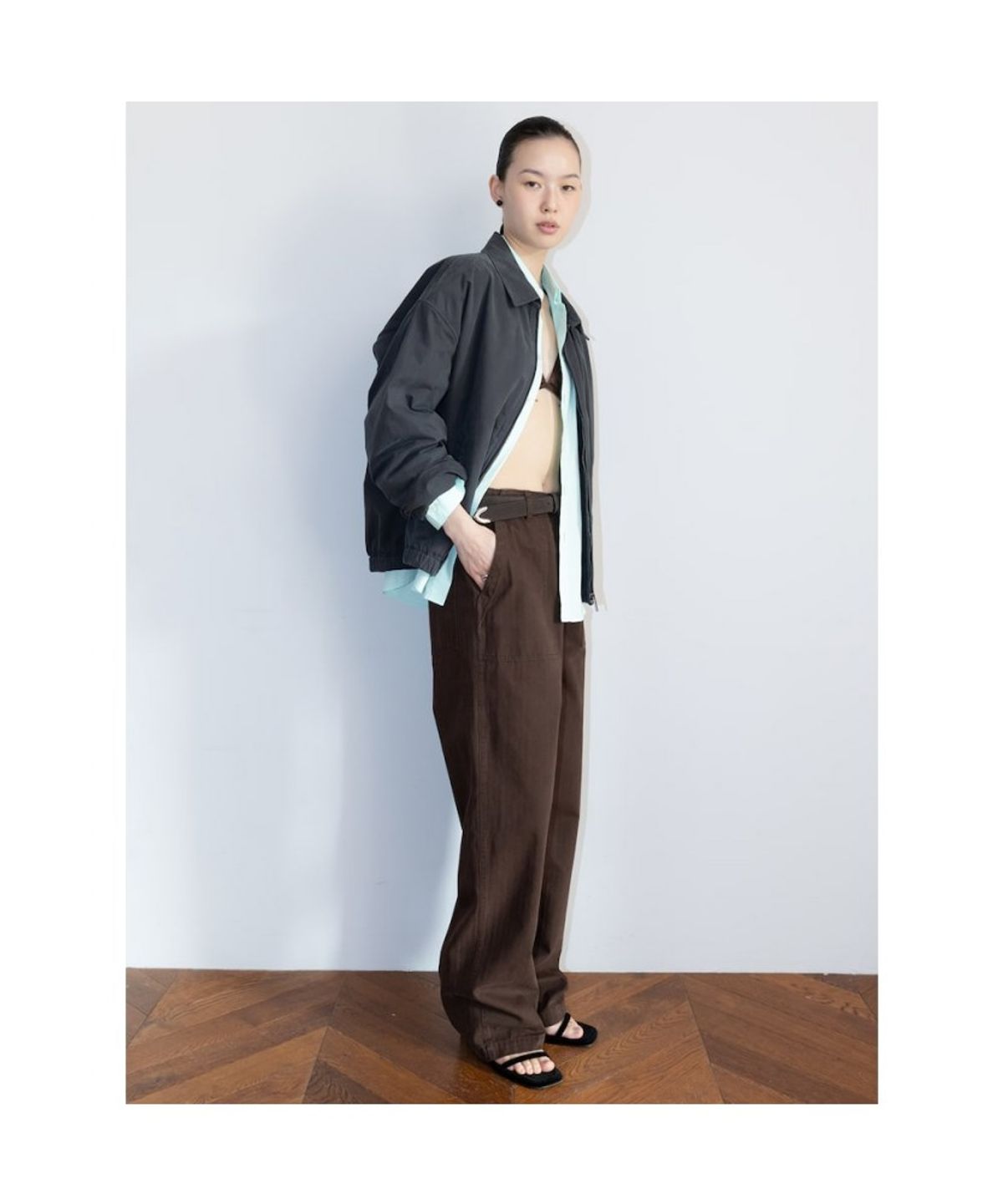 디애퍼처(THE APERTURE) Ralph Baggy Pants  Brown (TA6221A08D)