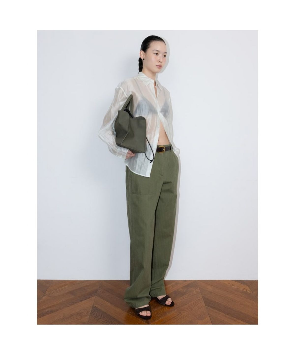 디애퍼처(THE APERTURE) Ralph Baggy Pants  Khaki (TA6221A08H)