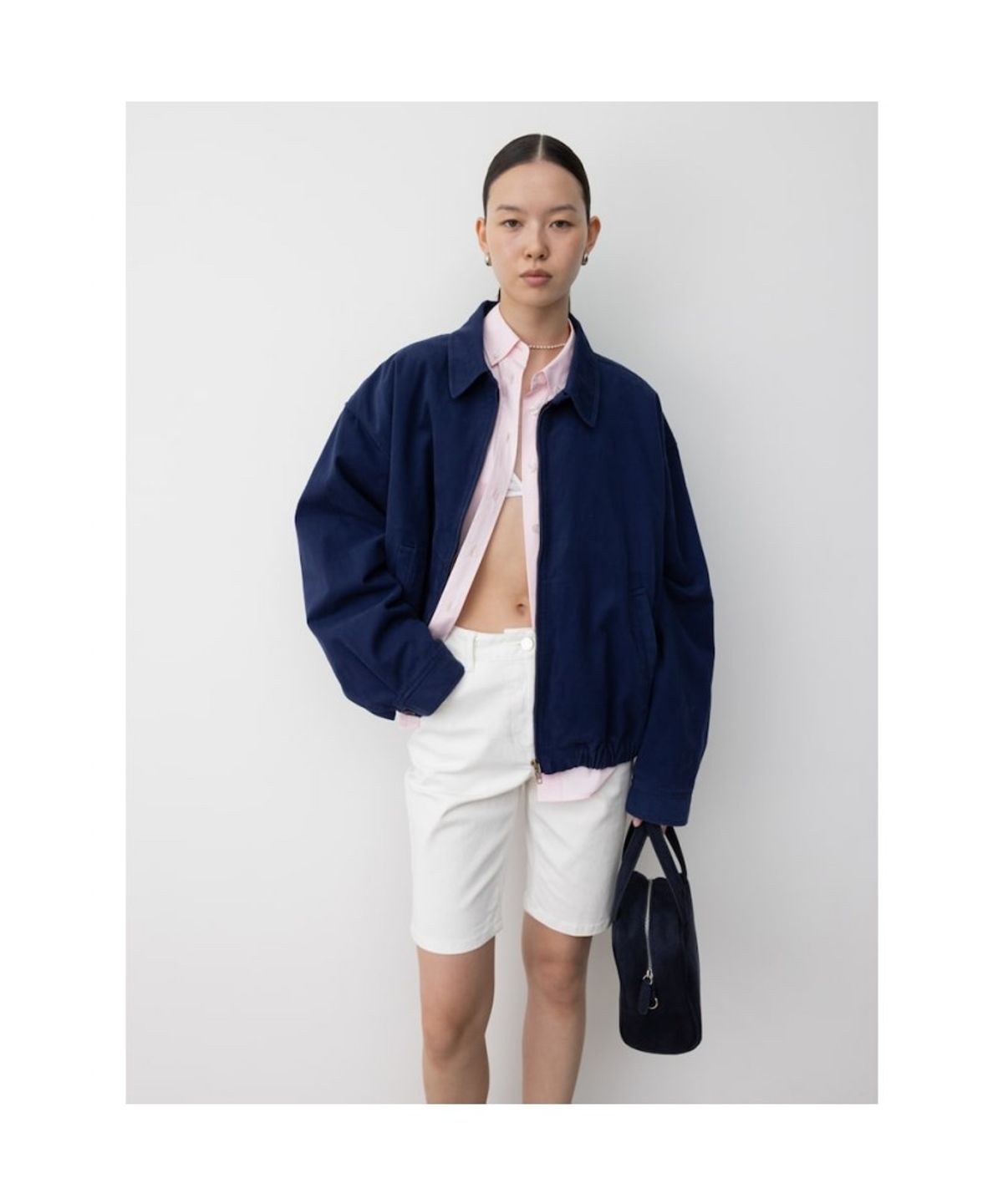 디애퍼처(THE APERTURE) Biker Denim Shorts  White (TA5725A021)