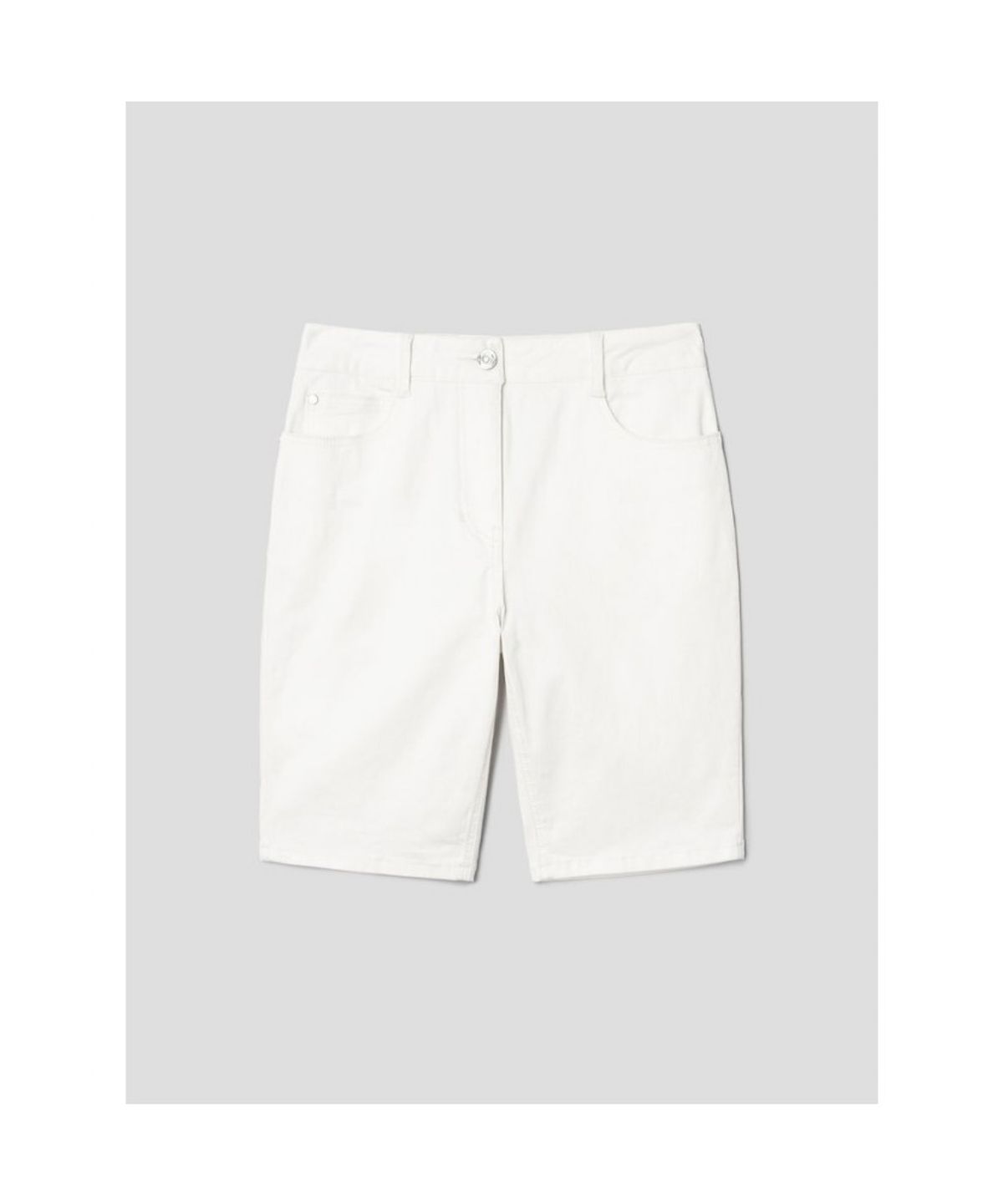 디애퍼처(THE APERTURE) Biker Denim Shorts  White (TA5725A021)
