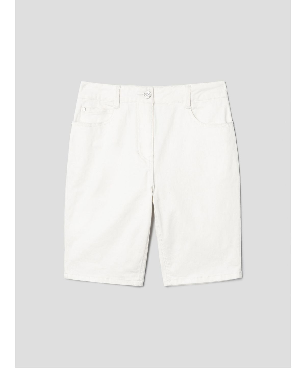 디애퍼처(THE APERTURE) Biker Denim Shorts  White (TA5725A021)