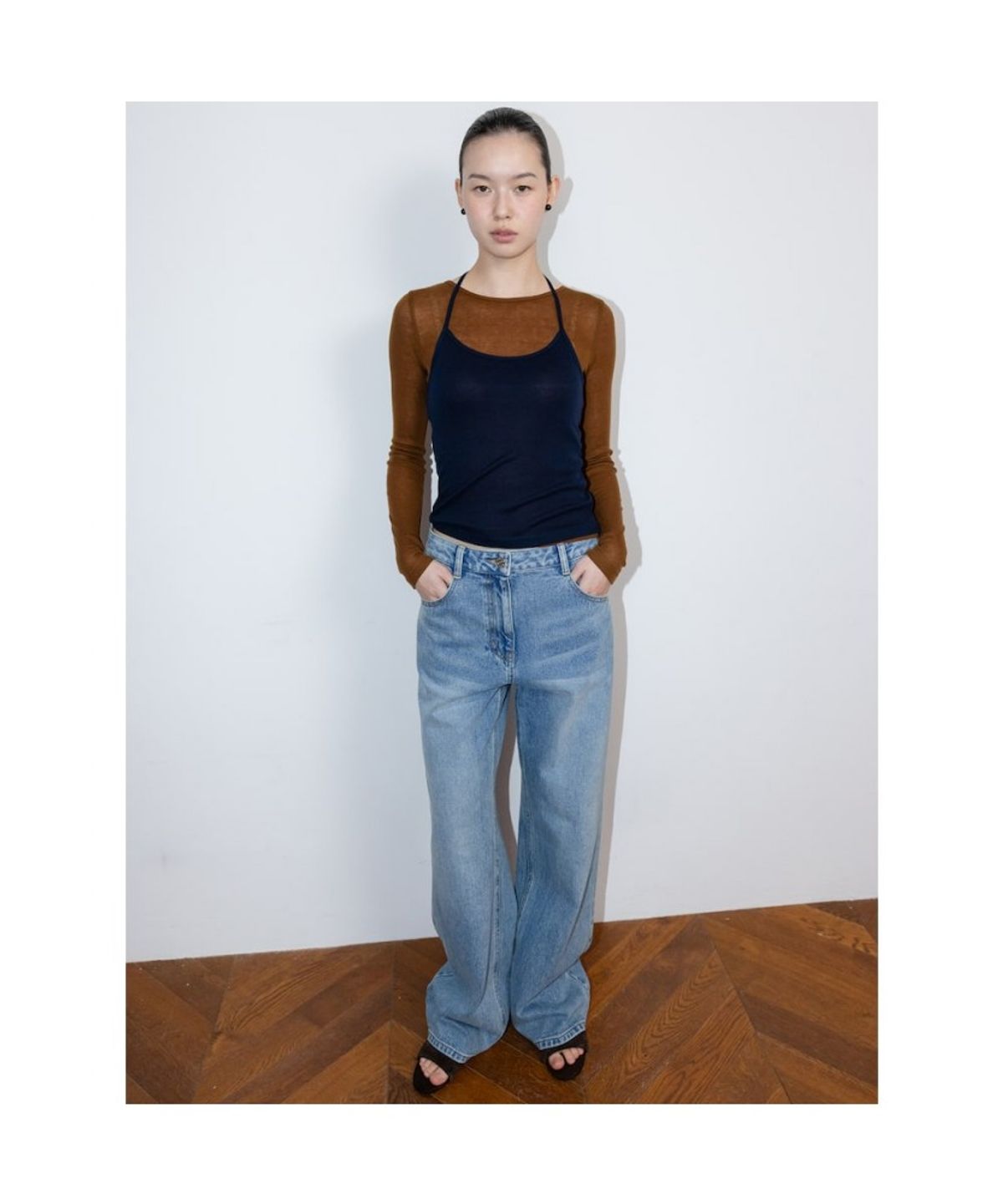디애퍼처(THE APERTURE) 90S Straight Pants  Blue (TA6221A10P)