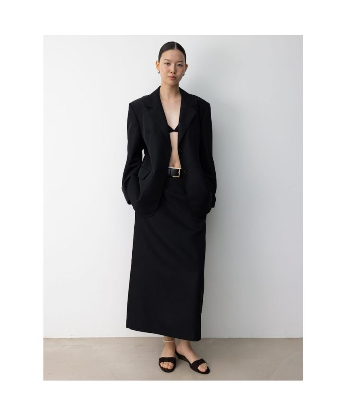 디애퍼처(THE APERTURE) 60s Daimatsu Skirt  Black (TA5727A035)