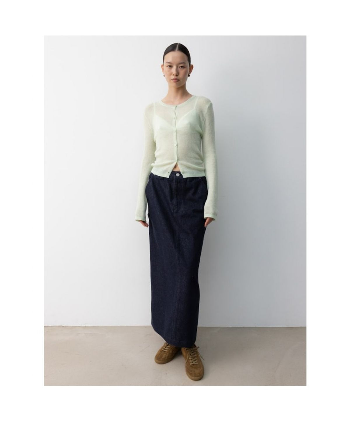 디애퍼처(THE APERTURE) Carpenter Denim Skirt  Blue (TA5727A11P)