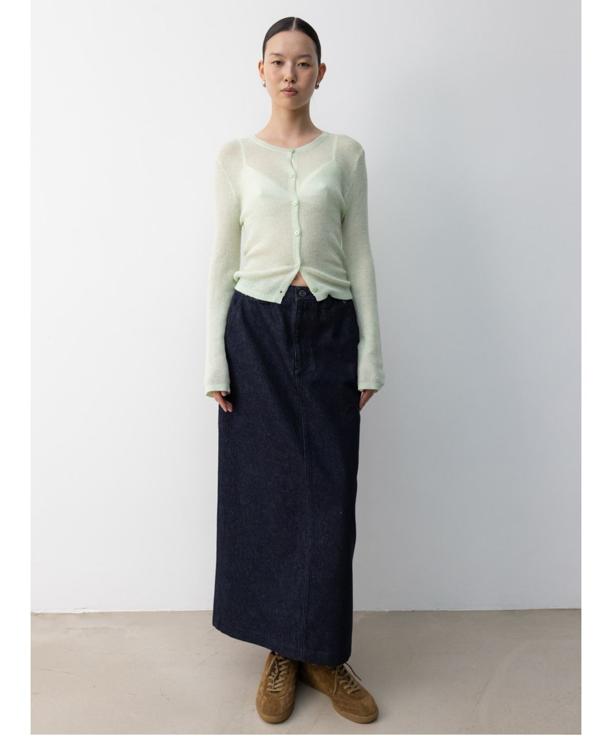 디애퍼처(THE APERTURE) Carpenter Denim Skirt  Blue (TA5727A11P)