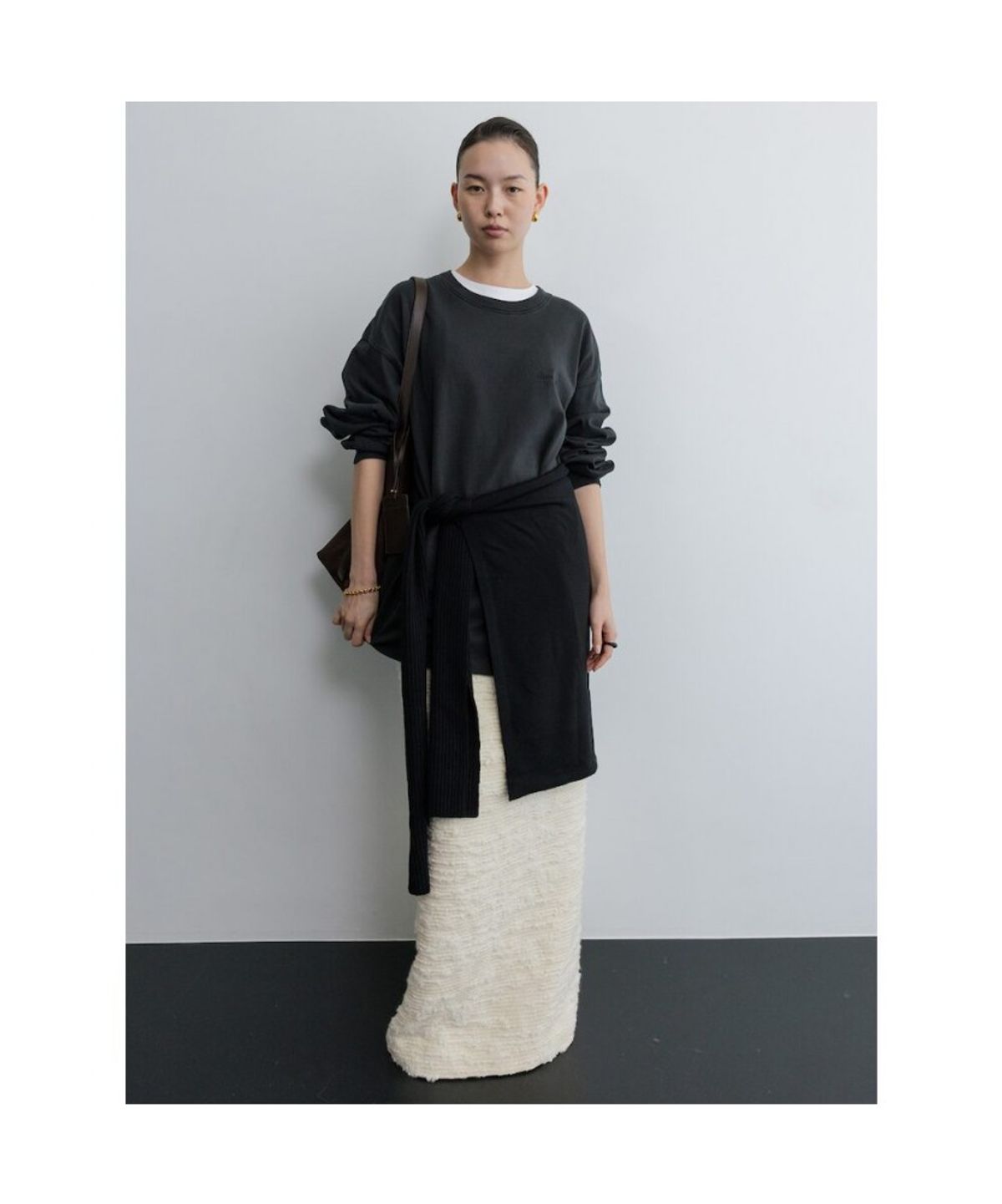 디애퍼처(THE APERTURE) Tweed Hline Skirt  Ivory (TA6127A020)