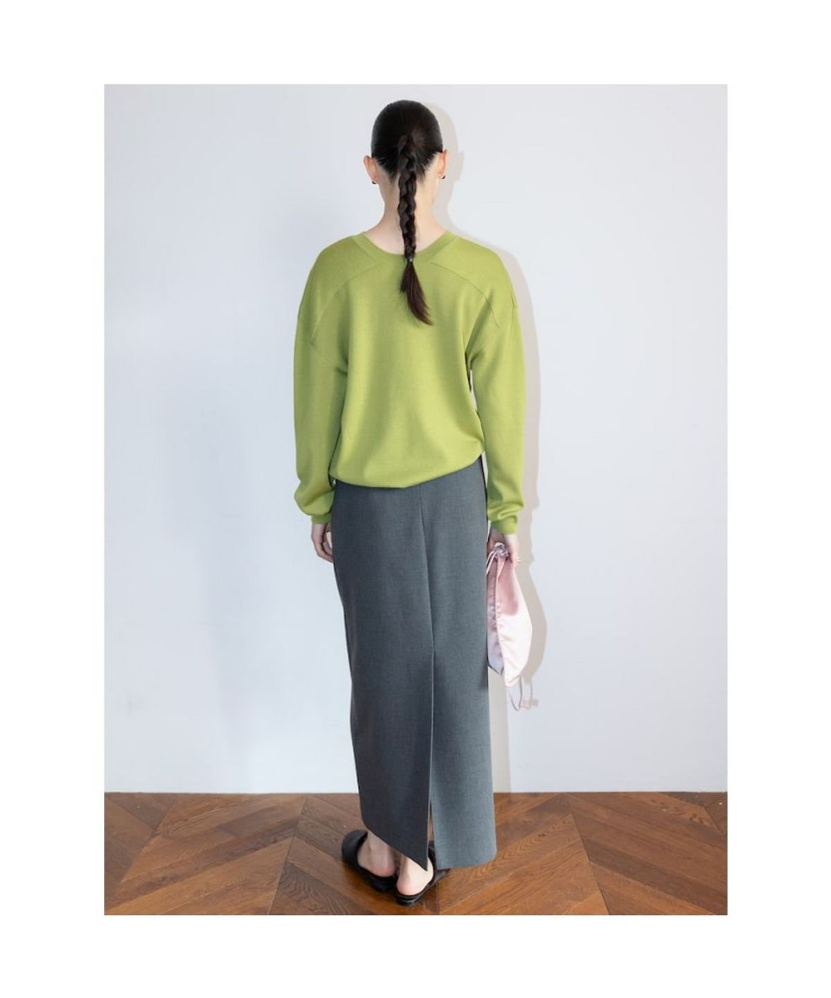 디애퍼처(THE APERTURE) Classic H Line Skirt  Ash (TA6227A024)