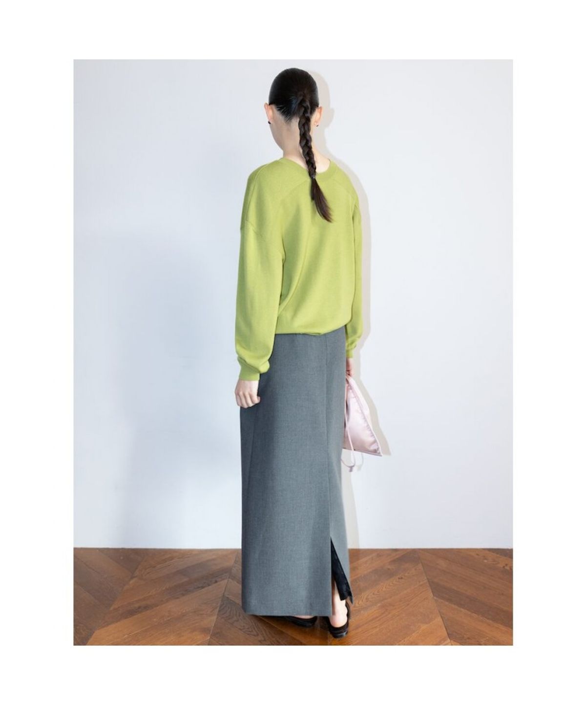 디애퍼처(THE APERTURE) Classic H Line Skirt  Ash (TA6227A024)