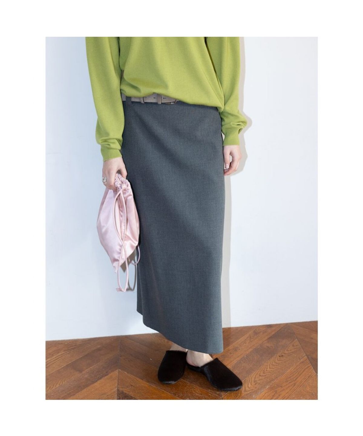 디애퍼처(THE APERTURE) Classic H Line Skirt  Ash (TA6227A024)