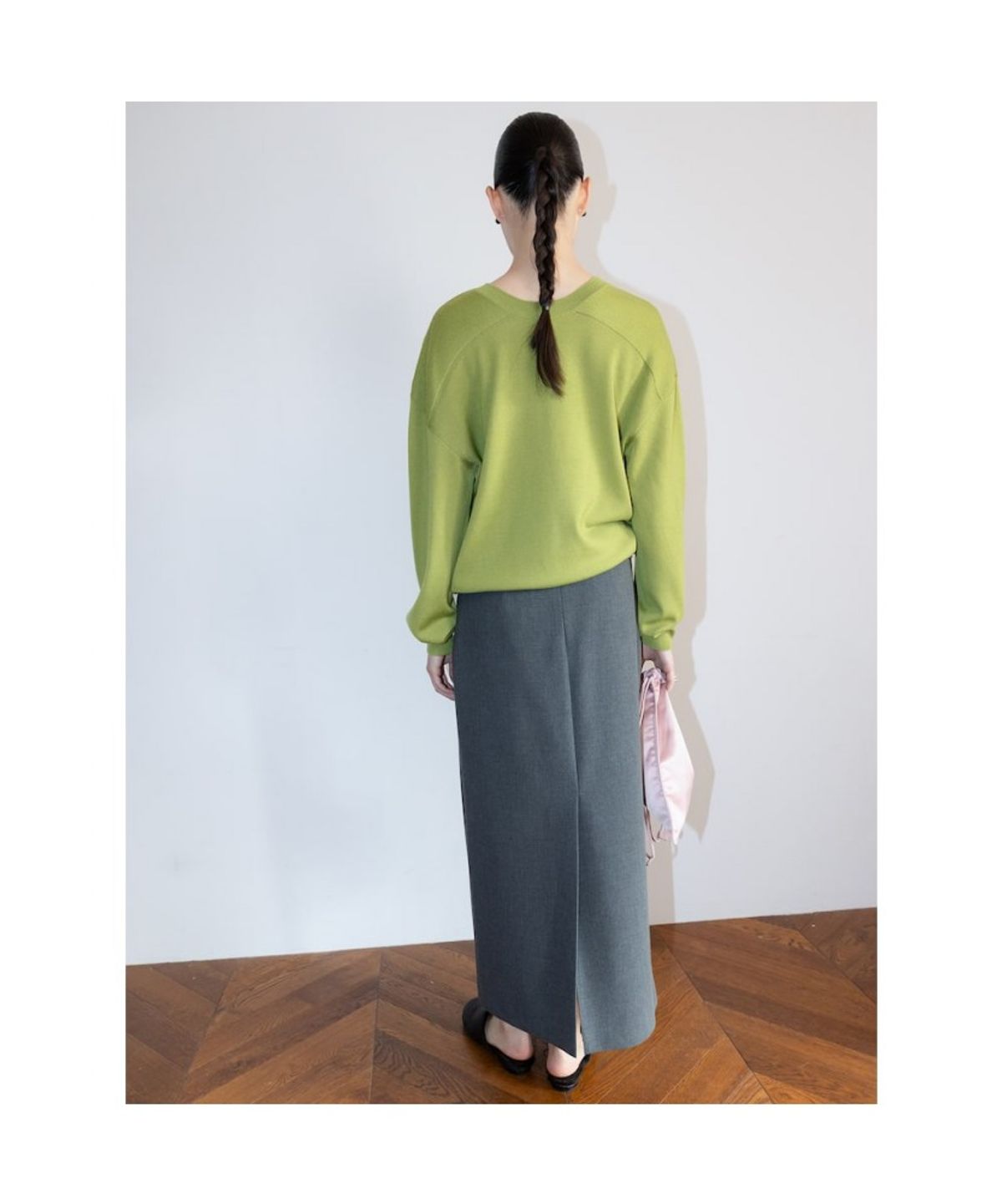 디애퍼처(THE APERTURE) Classic H Line Skirt  Ash (TA6227A024)