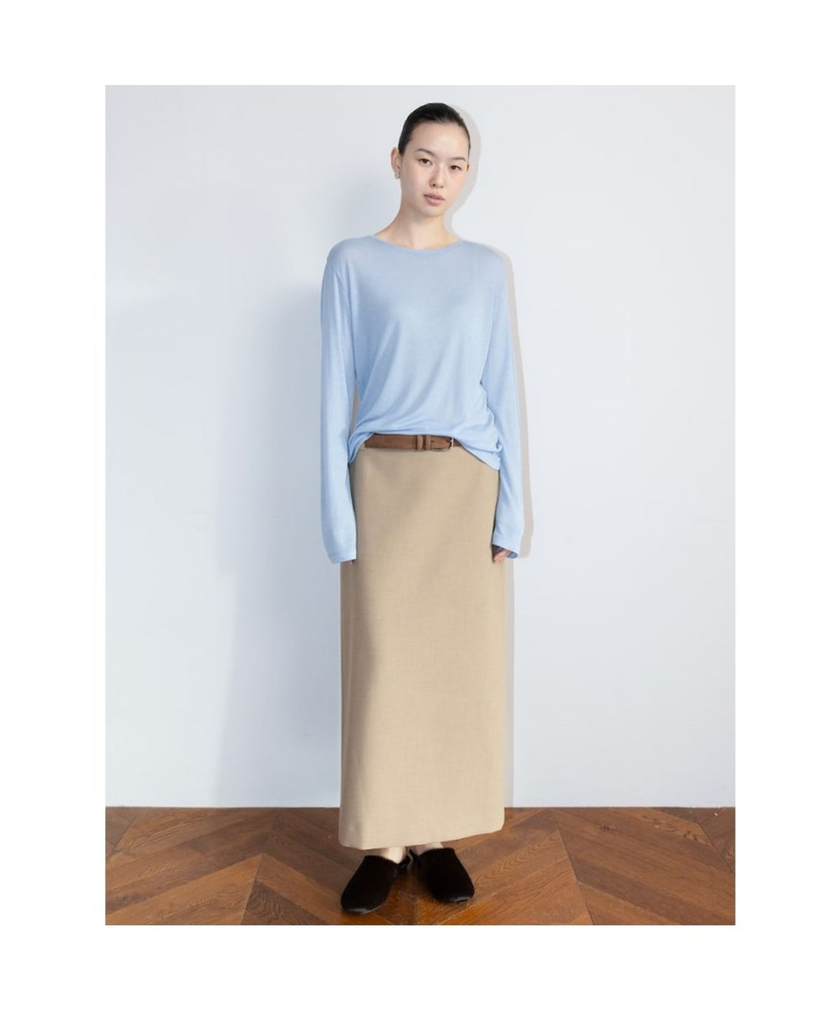 디애퍼처(THE APERTURE) Classic H Line Skirt  Beige (TA6227A02A)