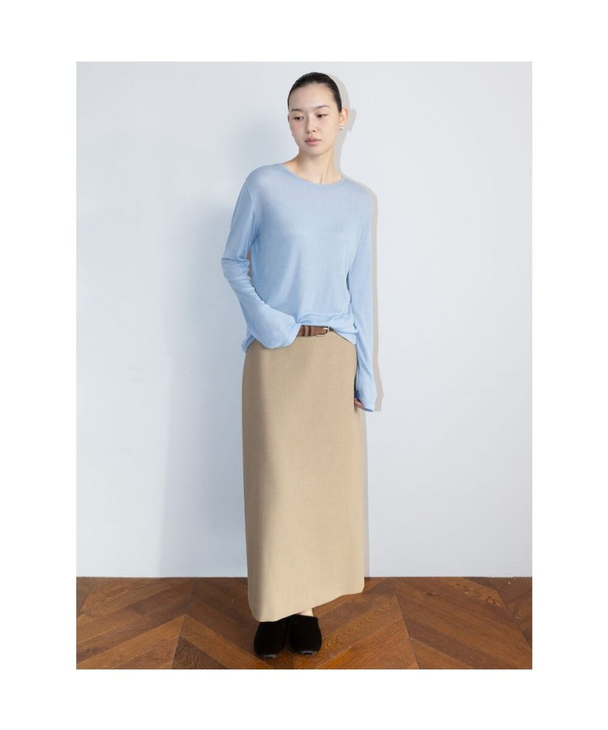 디애퍼처(THE APERTURE) Classic H Line Skirt  Beige (TA6227A02A)