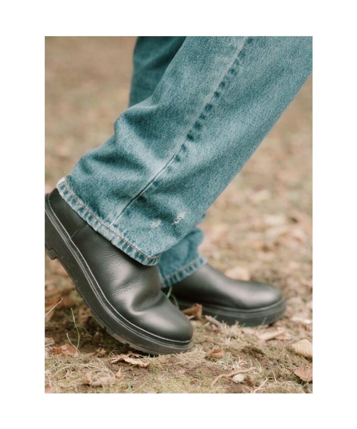 핏플랍(FITFLOP) [스칸디] 남성 텀블드 레더 첼시부츠 - 블랙 (FT59K1B015)