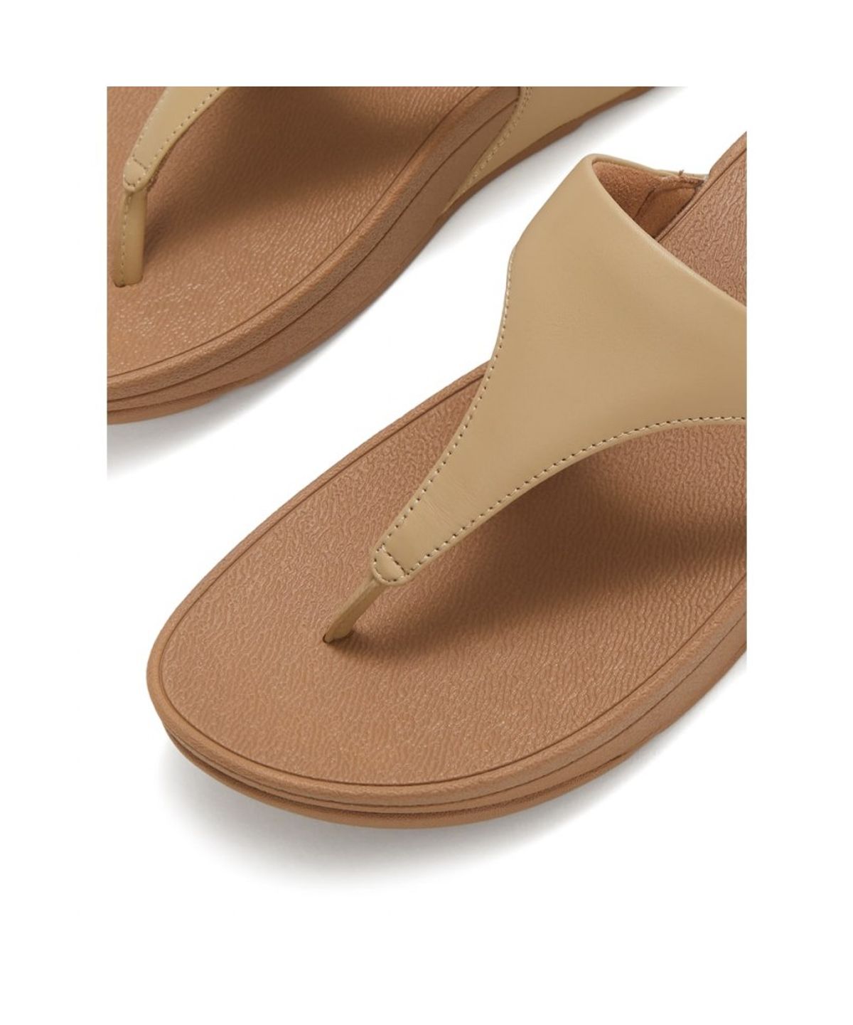 핏플랍(FITFLOP) 여성 루루 크리스탈 버클 레더 토-포스트 샌들 - 카푸치노 (FT64K2T28A)