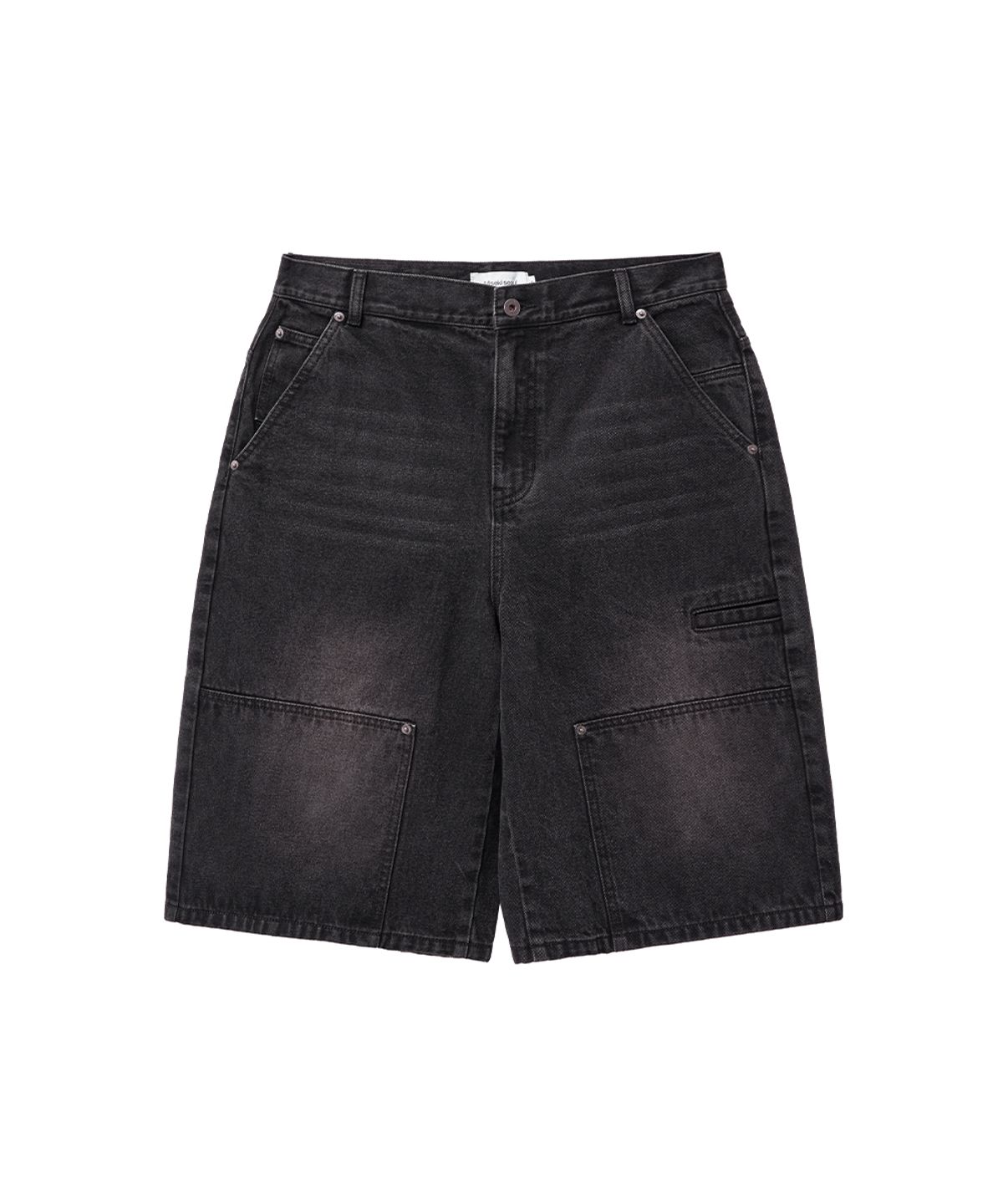 미세키서울 맨(MISEKISEOUL MEN) Double knee denim bermuda BLACK