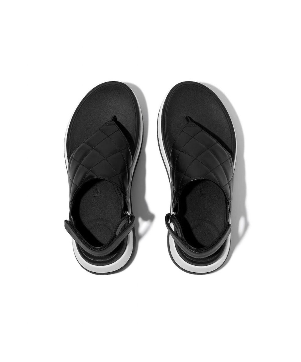 핏플랍(FITFLOP) [F모드] 여성 스택 퀼티드 레더 백스트랩 플립플랍 샌들  블랙 (FT59K2T015)