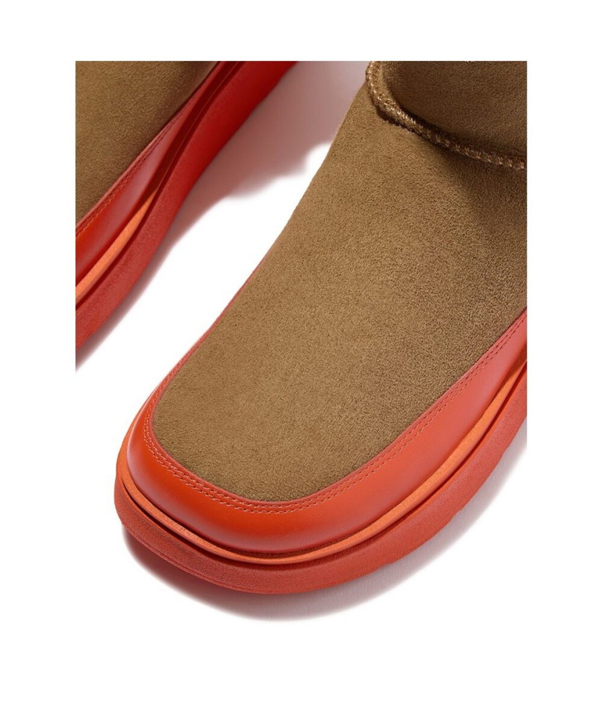 핏플랍(FITFLOP) [GEN-FF] 여성 미니 더블 페이스드 시어링 부츠 - 데저트 탄/제스티 오렌지 (FT59K2B28C)