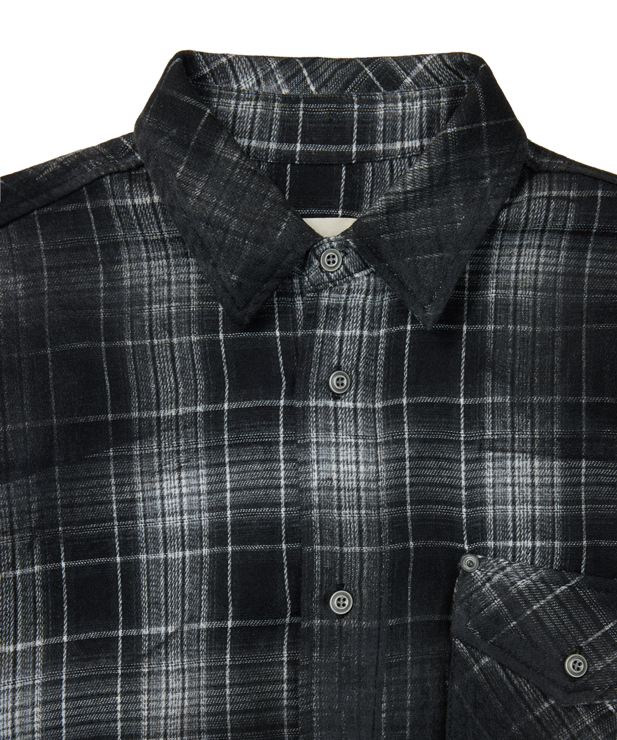 더 오피셜 레퓨지(THE OFFICIAL REFUGE) HAND OIL BRUSHED SHIRT BLACK
