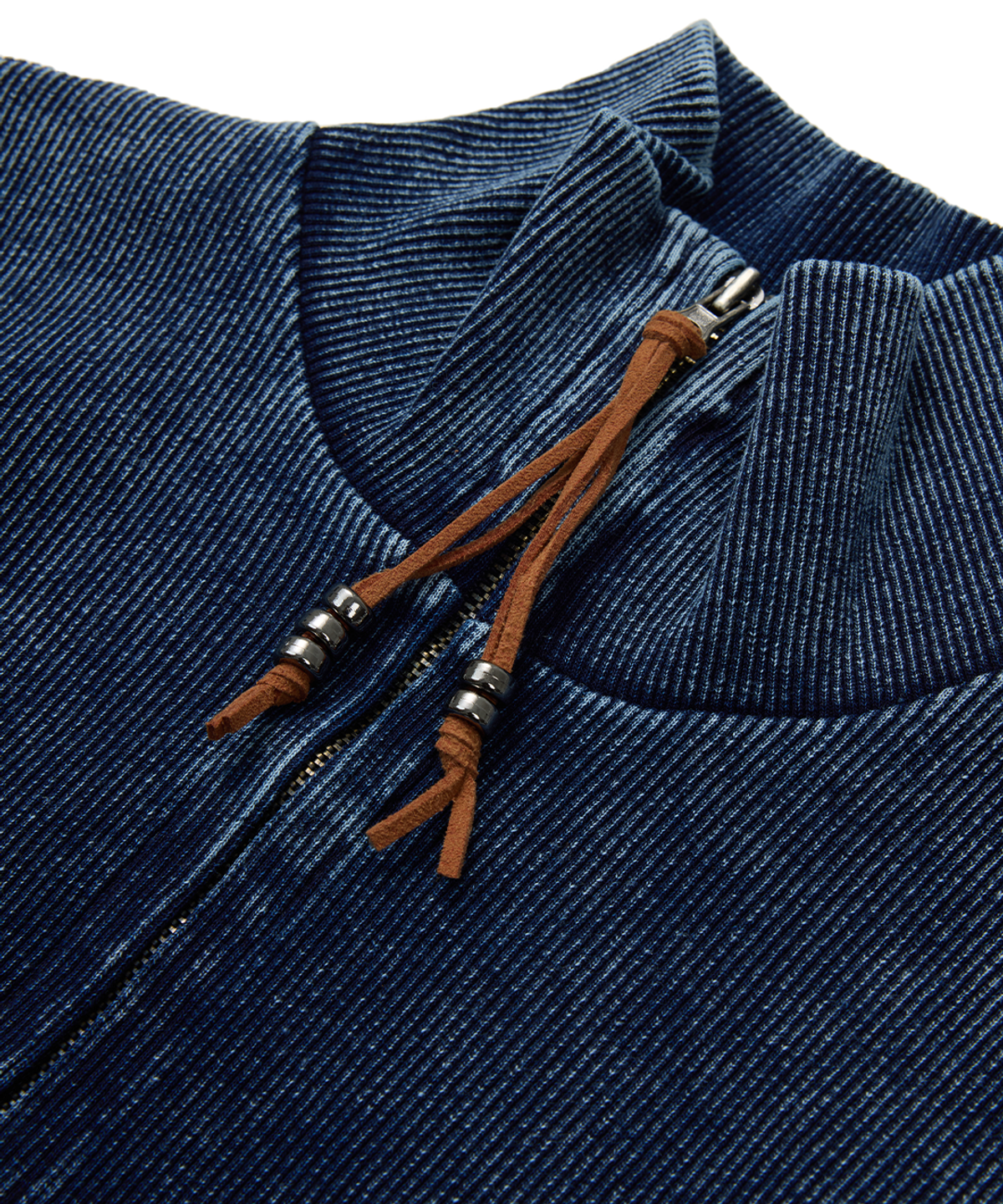 더 오피셜 레퓨지(THE OFFICIAL REFUGE) BLEECHED DENIM JIP UP JACKET INDIGO