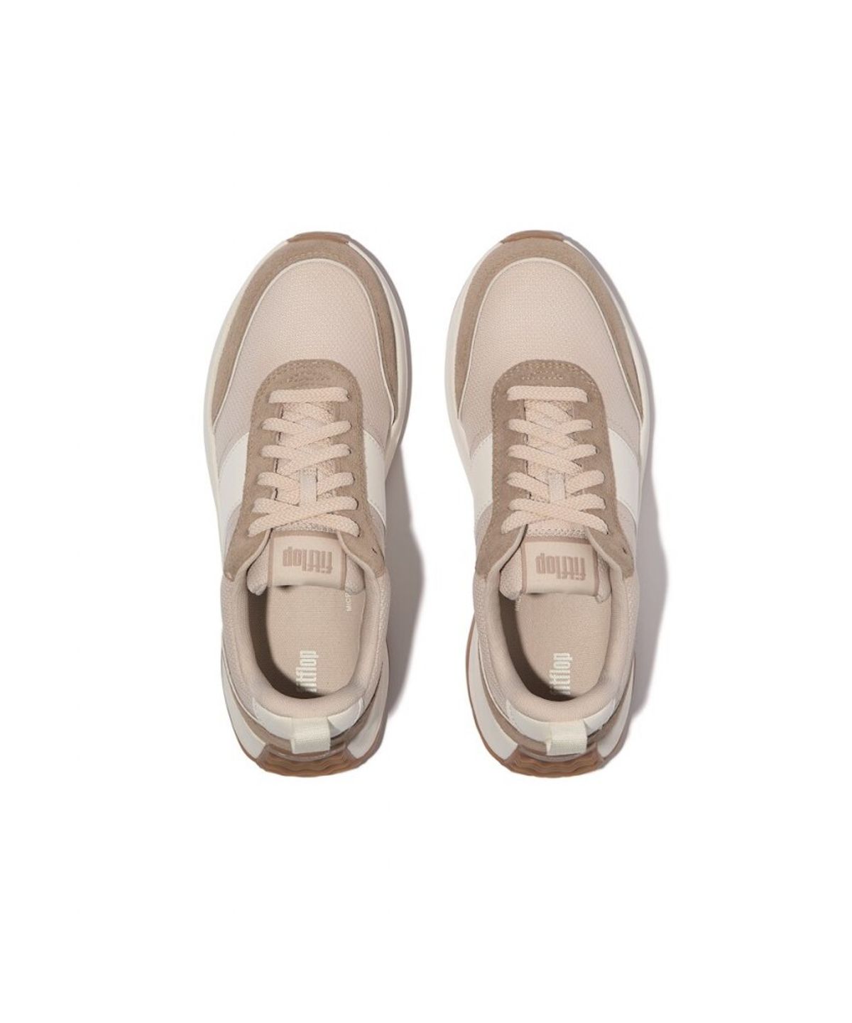 핏플랍(FITFLOP) [SSF EXCLUSIVE] [F-모드] 여성 스웨이드 믹스 플랫폼 스니커즈 - 클래식 베이지/크림 (FT59K2N02A)